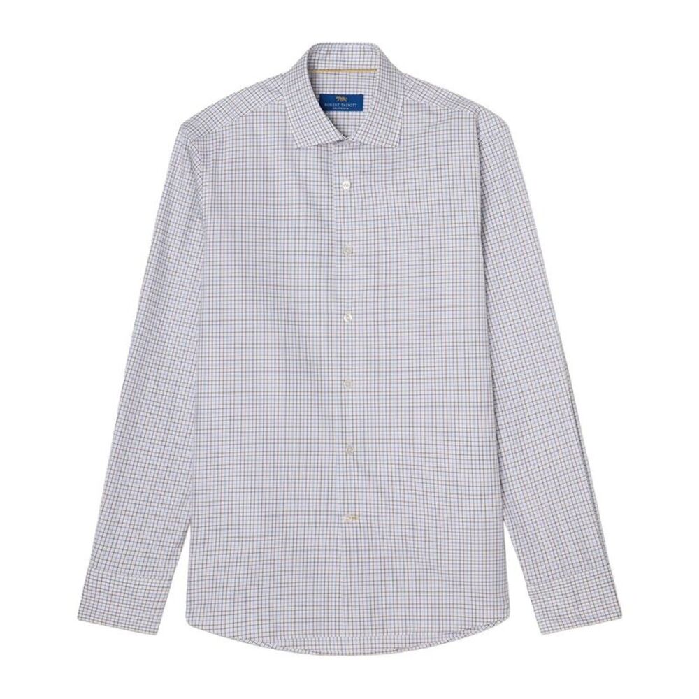 Robert Talbott Mens  Reynolds Twill Tattersall Dress Shirt